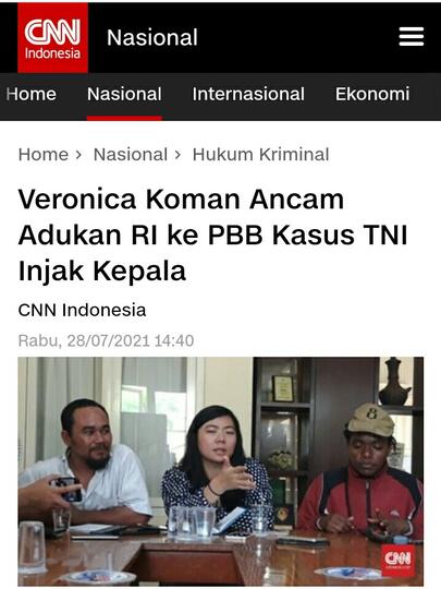 Veronika Koman Desak TNI yang Injak Kepala Orang Papua Diadili di Pengadilan Sipil