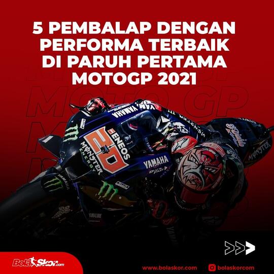 5 Pembalap dengan Performa Terbaik di Paruh Pertama MotoGP 2021