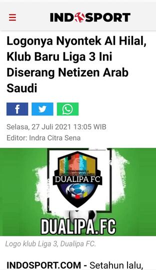 Logonya Nyontek Al Hilal, Klub Baru Liga 3 Ini Diserang Netizen Arab Saudi