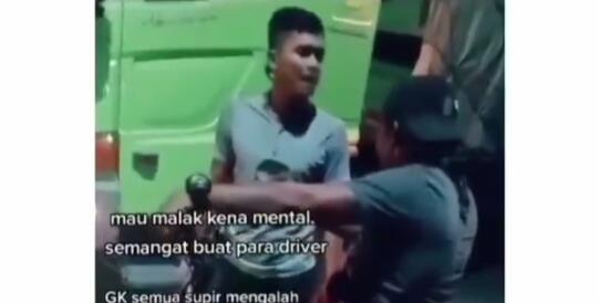 Preman Turun Mental, Sengaja Cegat Truk Muatan Berat Ternyata Supir Pemberani