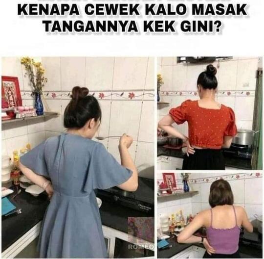 Posisi Nyeleneh Emak-emak Saat Memasak! Sista Begini Juga Gak?