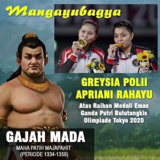 Kumpulan Meme Ucapan Selamat Kepada Greysia dan Apriani Atas Kemenangannya