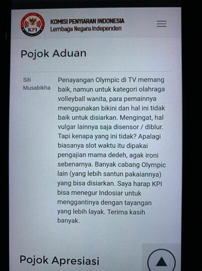 Heboh Tayangan Voli Pantai Wanita Olimpiade 2020 Diadukan ke KPI