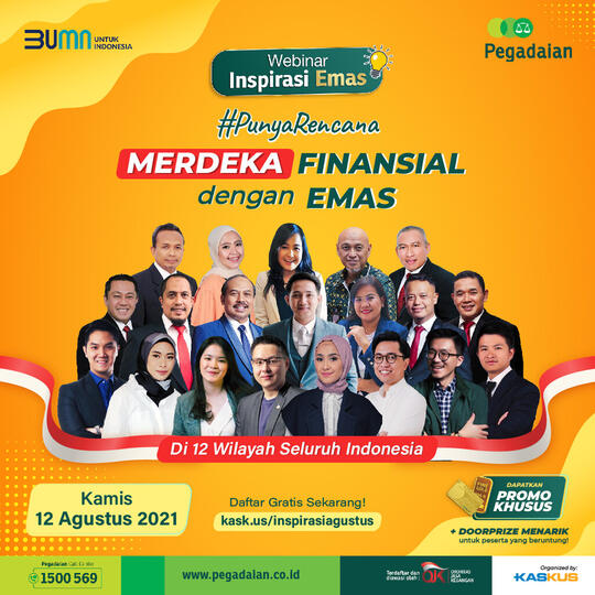 Webinar "#PunyaRencana Merdeka Finansial dengan Emas" - Free - Peserta Terbatas