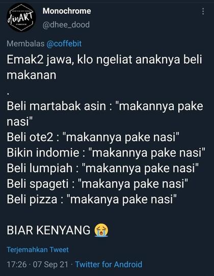 Viral, Gara Gara Kultur Makanan Berbeda, Orang Sumatra dan Jawa Perang Online!
