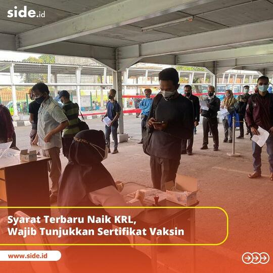 Syarat Terbaru Naik KRL, Wajib Tunjukkan Sertifikat Vaksin