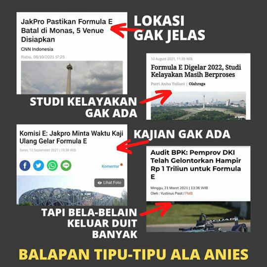 Formula Batal Di Monas, Uki: Gak Pasti Tapi Uang Dikucurkan 