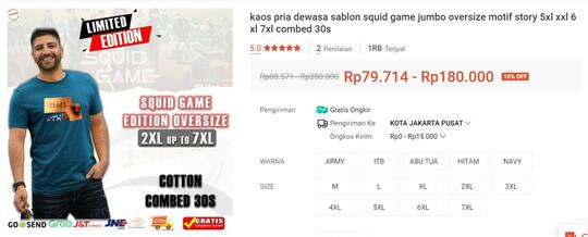 Pakaian dan Aneka Barang Unofficial Squid Game Marak di Marketplace, Beli Nggak?