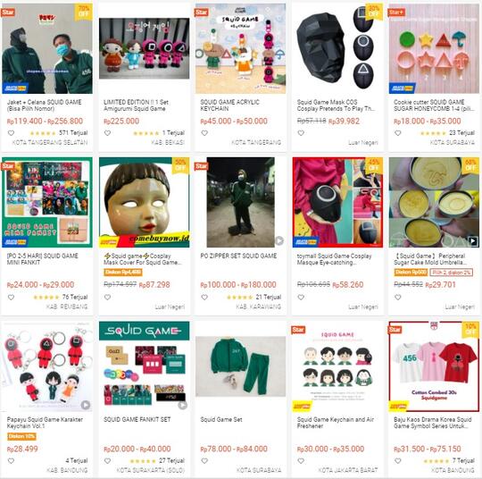Pakaian dan Aneka Barang Unofficial Squid Game Marak di Marketplace, Beli Nggak?