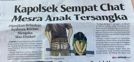Polisi Kantongi Bukti Chat Mesra Kapolsek di Sulteng dengan Anak Tersangka
