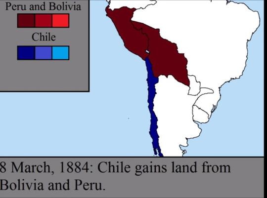 Perang Saltpeter, Perang Pasific Menyebabkan Bolivia Tidak Memiliki Wilayah Laut.