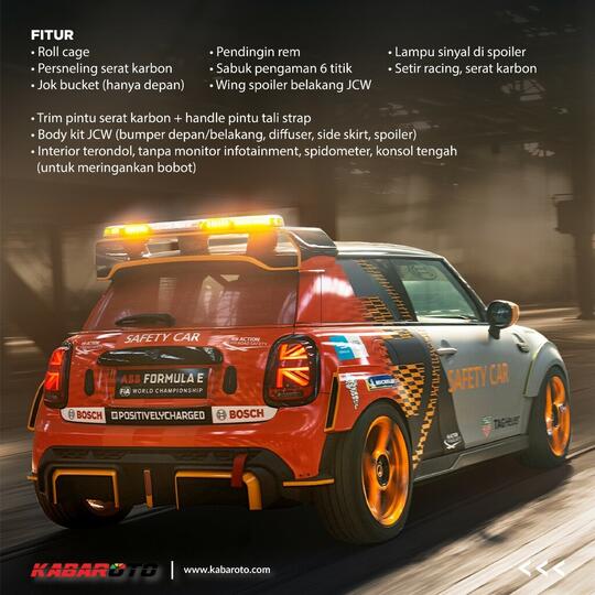 Mini Electric Pacesetter Jadi Safety Car Formula E