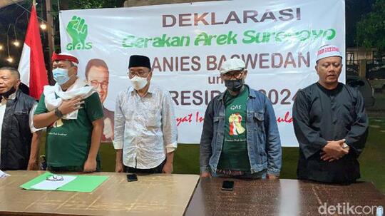 Gerakan Arek Suroboyo Deklarasi Anies Baswedan untuk Presiden 2024