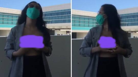 Ditangkap di Bandung, Perempuan Pamer Payudara di YIA Dibawa ke Polres Kulon Progo