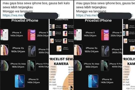 Fenomena Jasa Sewa iPhone Semakin Marak