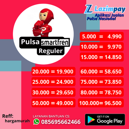 Pulsa Smartfren termurah aplikasi Lazimpay