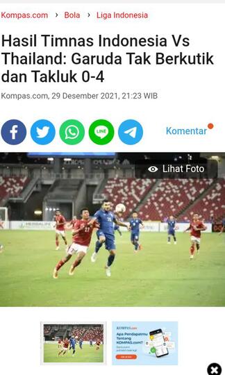 Hasil Timnas Indonesia Vs Thailand: Garuda Tak Berkutik dan Takluk 0-4