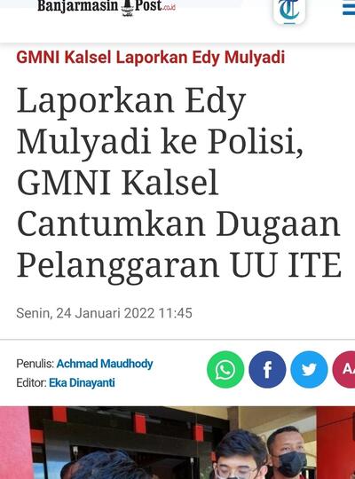 Edy Mulyadi Dilaporkan Terkait Sara Oleh Forum Pemuda Lintas Agama Kalimantan Timur
