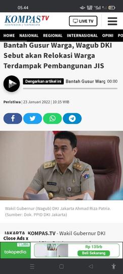 Bantah Gusur Warga, Wagub DKI Sebut akan Relokasi Warga Terdampak Pembangunan JIS