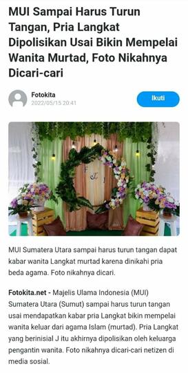 Pria Langkat Dipolisikan Usai Bikin Mempelai Wanita Murtad, MUI Turun Tangan