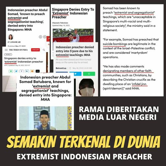 Ustaz Abdul Somad Disebut Media Asing Penceramah Ekstrem Indonesia