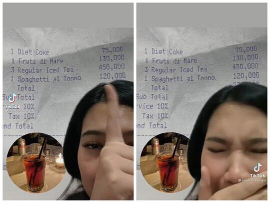 NANGIS ! Tagihan Esteh Manis Capai Rp.450Ribu, Gadis Ini Kaget, Kena Getok Harga?