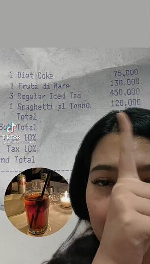 NANGIS ! Tagihan Esteh Manis Capai Rp.450Ribu, Gadis Ini Kaget, Kena Getok Harga?