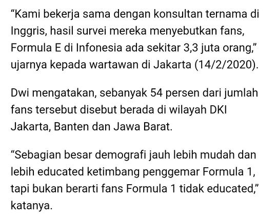 Banyak Masyarakat Tak Tahu, Panitia Bakal Pamerkan Replika Formula E di Bundaran HI