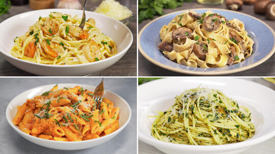 4 Delicious PASTA RECIPES || Quick & Easy DINNER in 30 MINUTES!