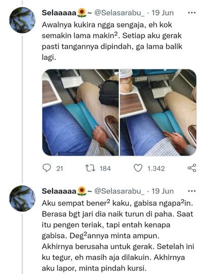 Wanita Ini Mengalami Pelecehan Seksual Di Kereta, PAHANYA Diraba Oleh Seorang Pria