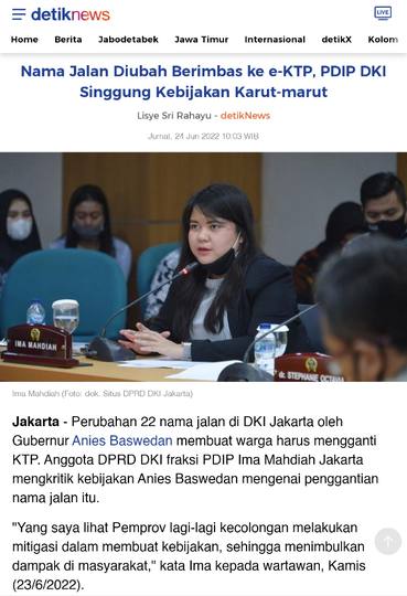 Polisi soal 22 Nama Baru Jalan DKI: Warga Harus Bayar Lagi Data STNK