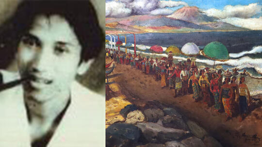 Art Review Lukisan Karya Harijadi Sumadidjaja Upacara Bali, 1977