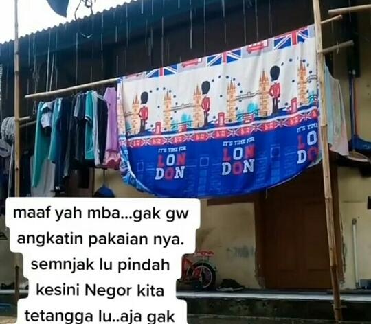 Karena Tidak Pernah Menyapa, Warga Ini Ogah Angkat JEMURAN Tetangganya Yang Kehujanan