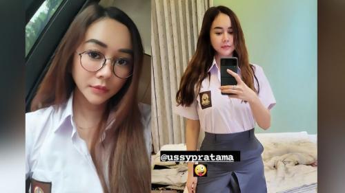 7 Potret Aura Kasih Pakai Seragam SMA