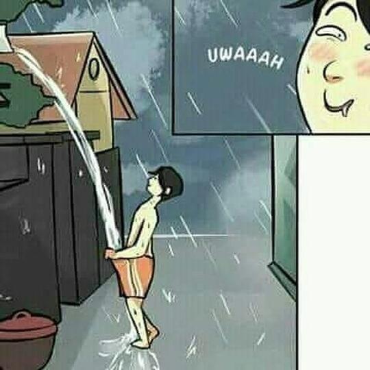 Momen Main Hujan-hujanan Saat Kecil yang Tak Terlupakan, Nomor 5 Bikin Geli dan Malu