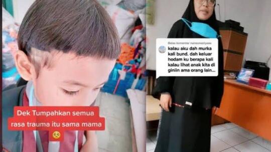 Bocah Kelas 1 SD Rambutnya Dipotong Asal, Ibu Ini Mengamuk Di Hadapan Guru, Pantas?