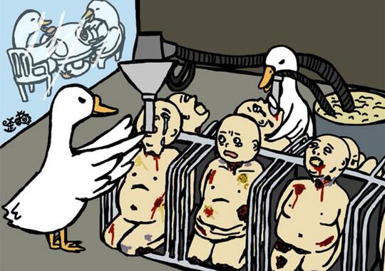 18 Ilustrasi Mengerikan jika Manusia Bertukar Kodrat dengan Hewan