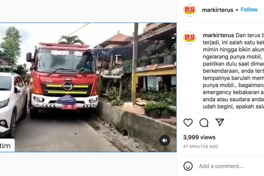 Parkir Liar Bikin Mobil Damkar Terhambat, Telat Datang Apakah Masih Dipersalahkan?