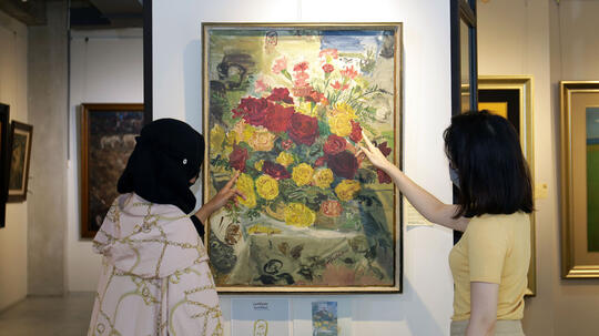 Art Review: Lukisan S. Sudjojono Rangkaian Kembang Mawar, 1972