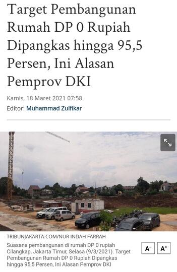 Anies: Yang Dibicarakan Rumah DP Rp 0 Padahal DKI Punya Banyak Program
