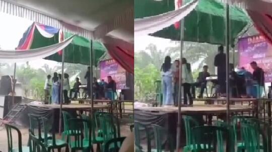 Asyik Nyanyi dan Berjoget, Panggung Dangdutan Disambar Petir, Azab Indosiar?