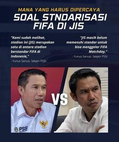 PSSI Plin Plan JIS Tak Standar FIFA, Menuai Polemik.