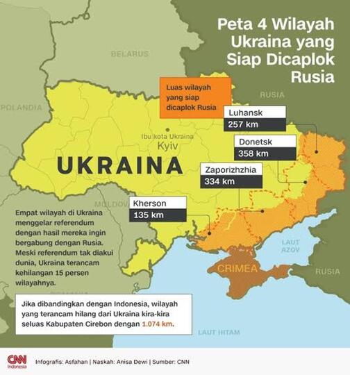 4 Wilayah Dari Ukraina Ini Masuk Federasi Rusia! Siap-Siap Perang Besar Menanti
