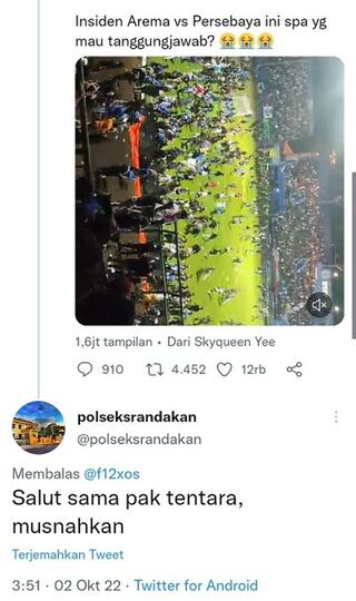 Tidak Pantas! Akun Medsos Polsek Berkata “Modyarrr” pada Tragedi Kanjuruhan