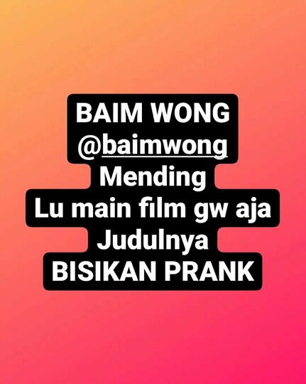 Imbas Dari Prank KDRT! Aldi Taher Ajak Baim Wong Main Film, Judulnya Bikin Ngakak!