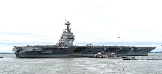 Paman Sam Kirim Kapal Induk USS Gerald R. Ford Menuju Samudra Atlantik