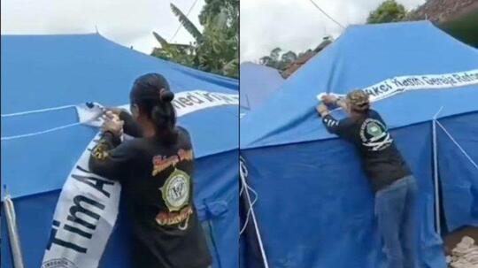 Tenda Pengungsi Gempa Cianjur Bocor, Akibat Dicopotnya Label Gereja!