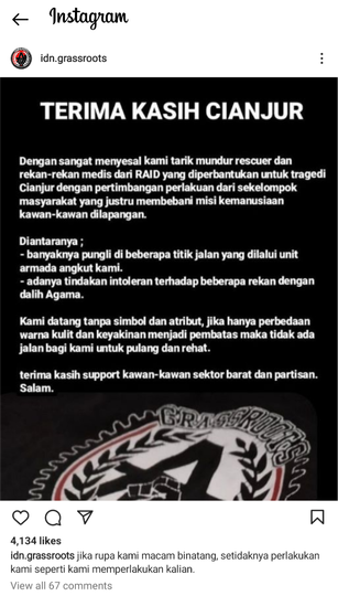 Rekan Relawan Gempa Cianjur Ditarik Mundur karena Pungli dan Dalih Agama