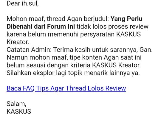 Yang Perlu Dibenahi dari Forum Ini