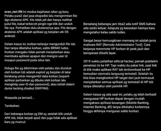 Waspada Penipuan Berkedok Ekspedisi, Kuras Rekening Korban Dengan Sistem Sniffing